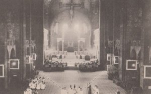 The Archbishop In Prayer Tracing Alphabets Praying Religious Vintage Postcard