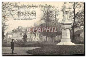 Old Postcard The Sense Bank Square Jean Cousin and Caisse d & # 39Epargne