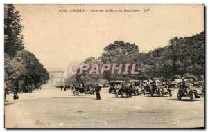 Old Postcard Paris L & # 39Avenue the Bois du Boulogne Arc de Triomphe Cars