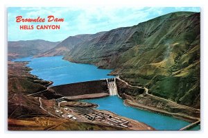 Brownlee Dam Hells Canyon Idaho Aerial View Postcard