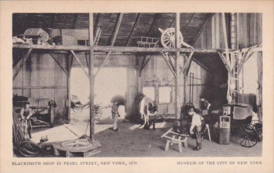 Blacksmith Shop Pearl Street New York Circa 1870 Museum Of The City Of New York