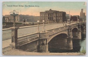 Locust Street Bridge In Des Moines Iowa~City Of Certainties~PM 1913~Vintage PC