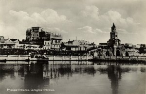 colombia, CARTAGENA, Entrada Principal a la Ciudad (1930s) RPPC Postcard