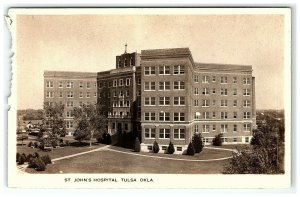 1925-42 St Johns Hospital Tulsa Oklahoma Rppc Real Photo Postcard 