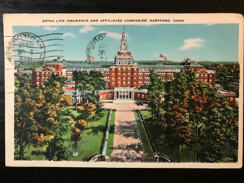 Vintage Postcard 1937 Aetna Life Insurance Building Hartford