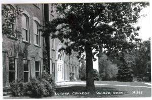 Sidney, Nebraska to York Beach, Maine Photo Postcard, Luther College, Wahoo 1952