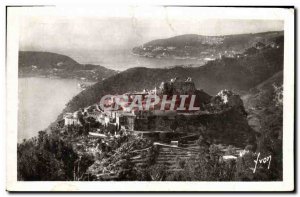 Old Postcard Eze General view of the village