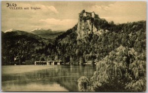 Veldes Mit Triglav Slovenia Mountain & Lake Postcard
