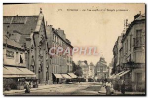 Old Postcard The Versailles Hoche street and the Protestant Church