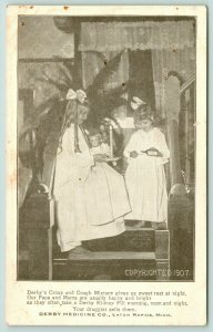 Eaton MI~Sisters Meet on Stairstep Landing to Take Their Derby Kidney Pills~1907 