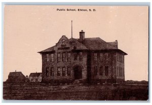 Elkton South Dakota Postcard Public School Exterior View Building c1910 Unposted