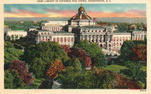 1948 View of Library of Congress and Annex Washington D. C., Vintage Postcard