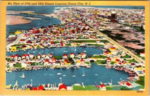 Postcard AERIAL VIEW SCENE Ocean City New Jersey NJ AN0411