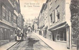 Totnes England UK Fore Street Scene Historic Bldgs Antique Postcard K98256