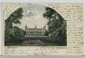 Hannover Germany 1904 Partie aus dem Welfengarten Tinted Postcard K10