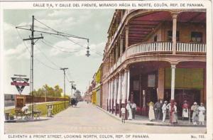 Panama Colon Eleventh and Front Street Looking North