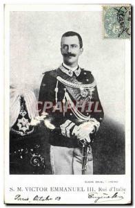 Old Postcard King Victor Emmanuel III d & # 39Italie