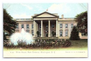 White House Main Entrance Washington D. C. Postcard