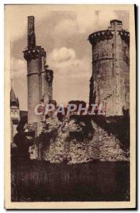Old Postcard Mehun sur Yevre Ruins of Castle Castle Charles VII