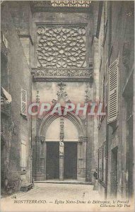 Old Postcard Montferrand church our lady of issuance portal