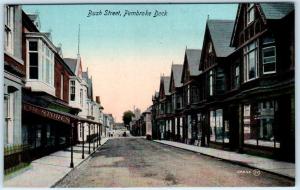 PEMBROKE DOCK, South West Wales  UK    BUSH STREET Scene  c1910s   Postcard