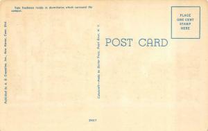 NEW HAVEN, CT Connecticut  YALE UNIVERSITY~Campus Scene  c1940's Linen Postcard