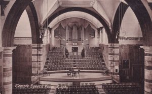 Rugby Warks Temple Speech Room Real Photo Old Postcard