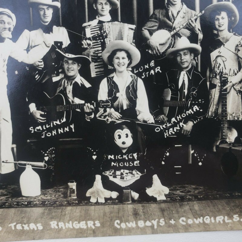 Arizona Kid His Texas Rangers Cowboys Cowgirls Mickey Mouse Popeye Postcard G1
