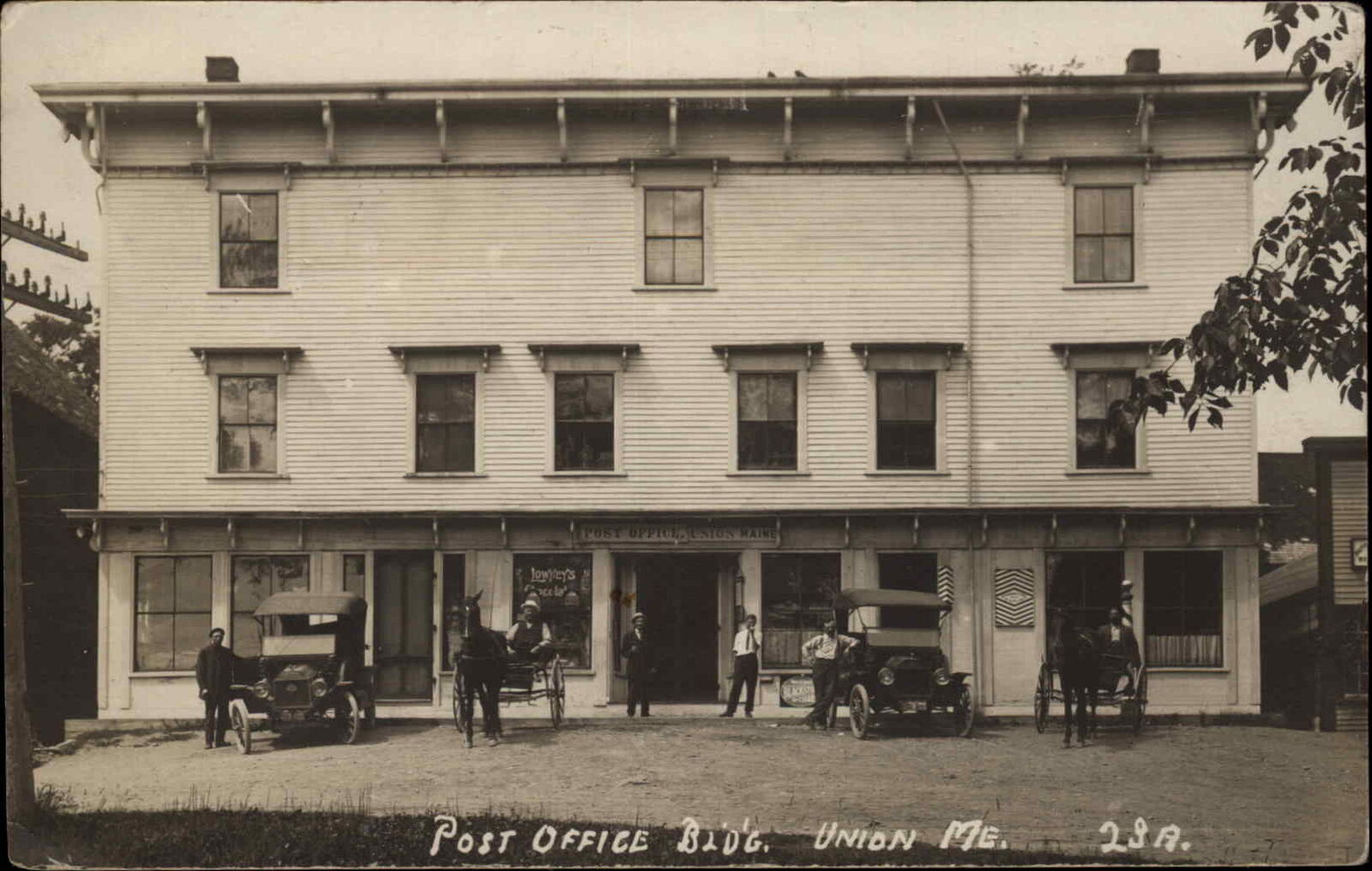 Union Maine ME Post Office Cards c1910 Real Photo Postcard United