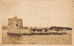 J37/ Sydney Australia Foreign RPPC Postcard c1910 Fort Denison 75