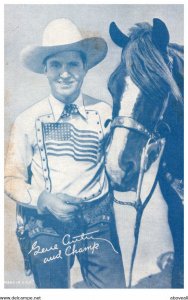 Gene Autry and Horse Champ Exhibit Card