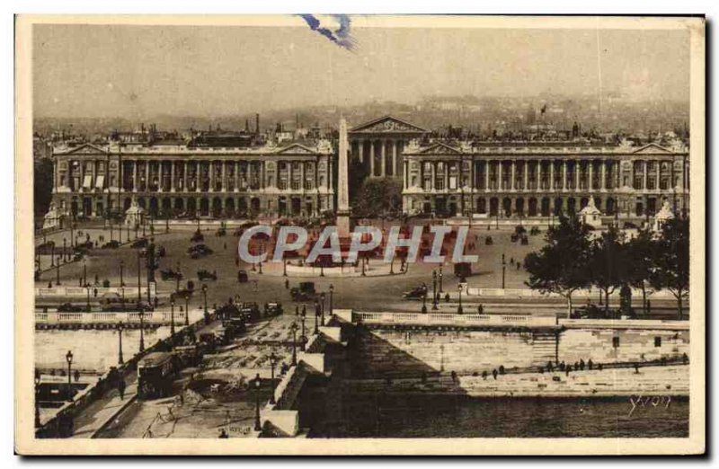 Old Postcard Paris Vue Generale De La Place De La Concorde