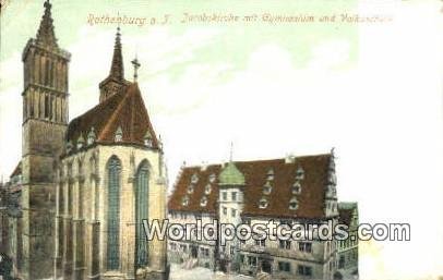 Jacobskirche mit Gymnasium un Volksschule Rothenbrug o T Germany 1908 