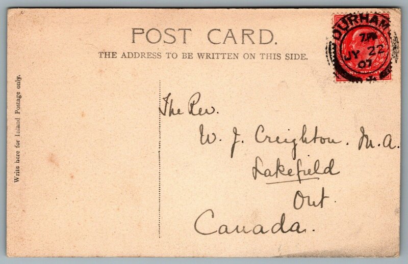 Postcard Durham United Kingdom c1907 Brown’s Three Tuns Hotel