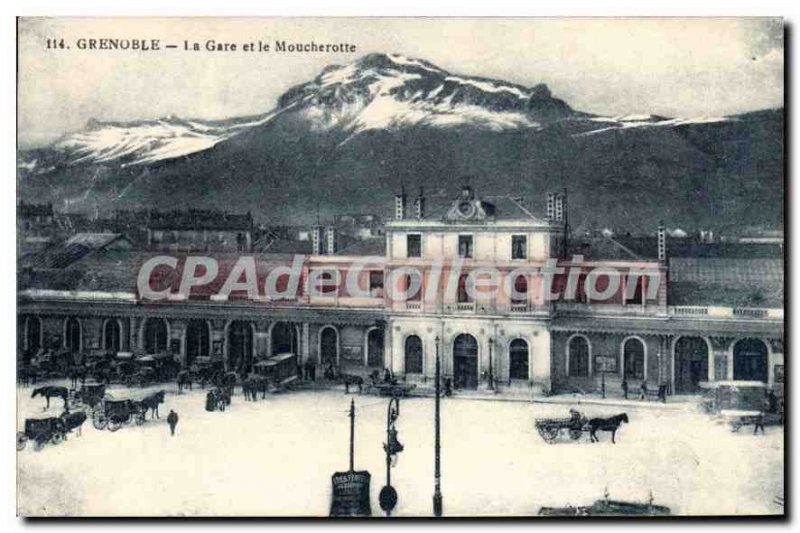 Old Postcard Grenoble Train And The Moucherotte