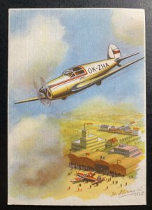 Mint Czechoslovakia Color Picture Postcard PPC Czech Aviation