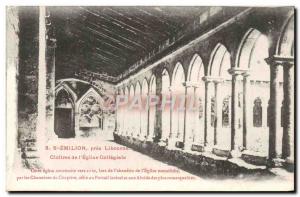 Old Postcard Libourne Saint Emilion Near Cloisters of & # 39Eglise Collegiate