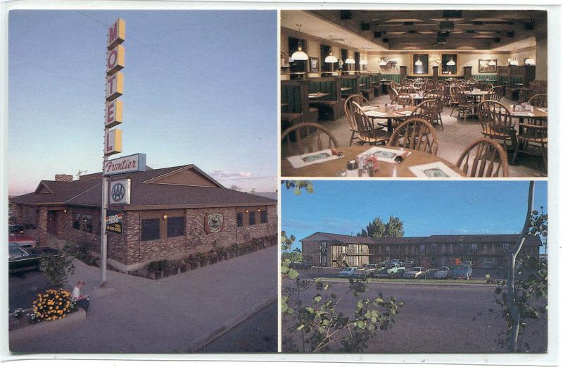 Frontier Motel Grill Restaurant Roosevelt Utah postcard