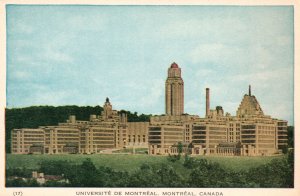 Vintage Postcard 1920's University De Montreal Canada CA