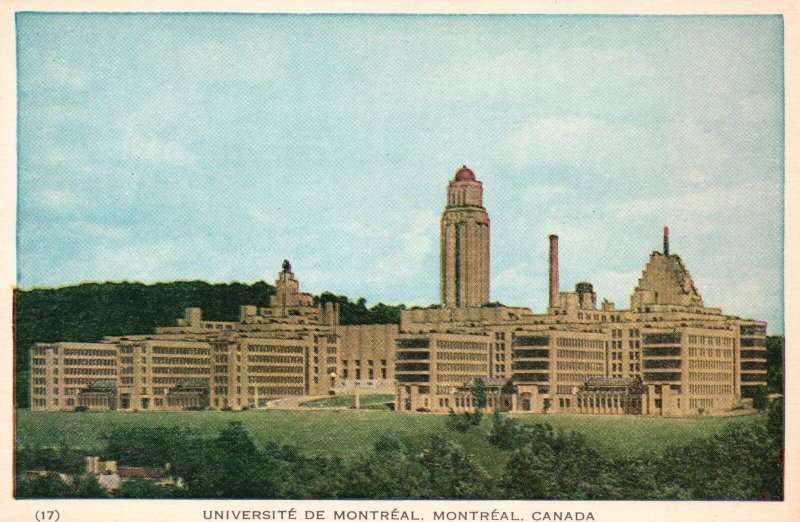 Vintage Postcard 1920's University De Montreal Canada CA