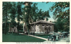 Vintage Postcard Poland Mineral Spring Bottling House South Poland Maine AAP Pub