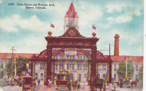 Colorado Denver Union Station And Welcome Arch