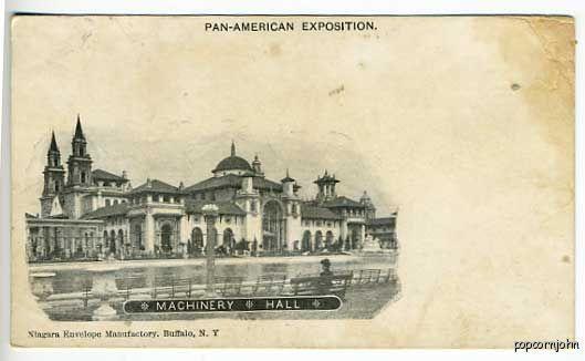 Pan-American Expo Machinery Hall Postcard