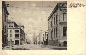 Charleston South Carolina SC South Meeting Street Scene c1910 Postcard