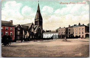 Bowling Green Strabane Northern Ireland Building Street View Postcard