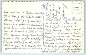 QUEBEC, Canada ~ PICTORIAL MAP 1965 Dexter Postcard