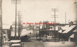 IN, Wabash, Indiana, RPPC, Great 1913 Flood, Miami Street Looking South