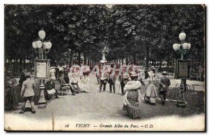 Vichy Postcard Old Grande Allee park