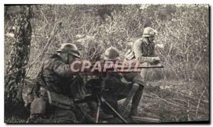 Postcard Modern Army cavalry Machine Gun