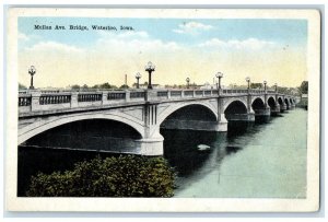 c1920 Mullan Ave. Bridge Exterior River Lake Waterloo Iowa IA Vintage Postcard